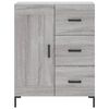 vidaXL Buffet haut Sonoma gris 69,5x34x180 cm Bois d'ing&eacute;nierie