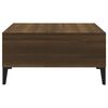 vidaXL Table basse ch&ecirc;ne marron 60x60x30 cm bois d'ing&eacute;nierie