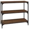 vidaXL Biblioth&egrave;que Ch&ecirc;ne brun 80x33x70,5cm Bois d'ing&eacute;nierie et acier