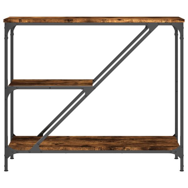vidaXL Table console ch&ecirc;ne fum&eacute; 88,5x30x75 cm bois d'ing&eacute;nierie