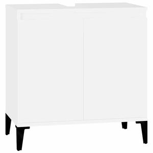 vidaXL Meuble d'&eacute;vier blanc 58x33x60 cm bois d'ing&eacute;nierie