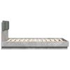 vidaXL Cadre de lit sans matelas gris b&eacute;ton 135x190 cm