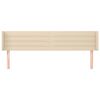 vidaXL T&ecirc;te de lit avec oreilles Cr&egrave;me 163x16x78/88 cm Tissu