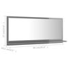 vidaXL Miroir de salle de bain Gris brillant Bois d&rsquo;ing&eacute;nierie