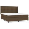 vidaXL Sommier &agrave; lattes de lit avec matelas Marron fonc&eacute; 180x200 cm