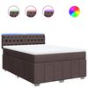 vidaXL Sommier &agrave; lattes de lit avec matelas Marron fonc&eacute; 160x200 cm