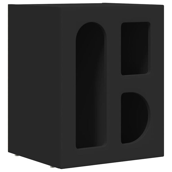 vidaXL Table de chevet Noir 40 x 35 x 50 cm Bois d'ing&eacute;nierie