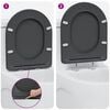 vidaXL Siège de toilette Anthracite 44 x 36,4 x 3,4 cm Duroplast