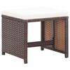 vidaXL Ensemble &agrave; manger d'ext&eacute;rieur 15 pcs avec coussins rotin Marron