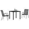 vidaXL Ensemble de salle &agrave; manger pour jardin 3 pcs Noir