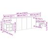 vidaXL T&ecirc;te de lit avec armoire 3 pcs Bois Ancien Bois d'ing&eacute;nierie