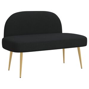 vidaXL Banc rembourr&eacute; avec dossier Noir 110 x 60 x 76 cm