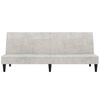 vidaXL Canap&eacute;-lit &agrave; 2 places Gris clair Tissu microfibre
