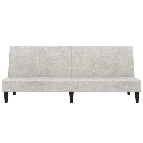 vidaXL Canap&eacute;-lit &agrave; 2 places Gris clair Tissu microfibre