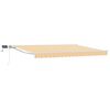 vidaXL Cadre de store manuel avec LEDs Jaune et blanc 4,5 &times; 3 m