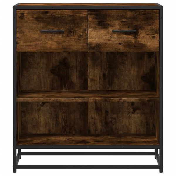 vidaXL Buffet ch&ecirc;ne fum&eacute; 68x35x76 cm bois d'ing&eacute;nierie