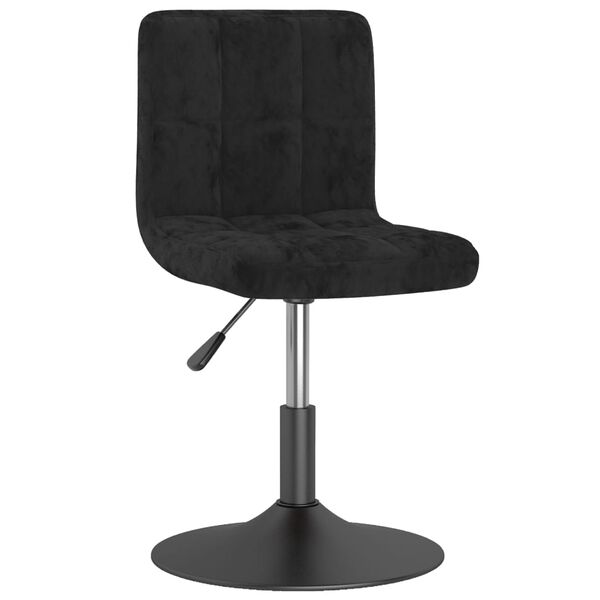 vidaXL Chaises pivotantes &agrave; manger lot de 4 noir velours