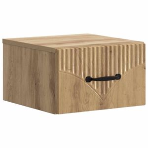 vidaXL Cabinet de chevet mural Ch&ecirc;ne artisanal 34,5 x 33 x 20 cm