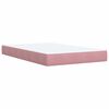 vidaXL Sommier &agrave; lattes de lit avec matelas rose 120x190 cm velours
