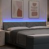 vidaXL T&ecirc;te de lit Gris clair 200 cm tissu