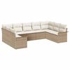 vidaXL Ensemble de canap&eacute; de jardin avec coussin Beige polyrotin