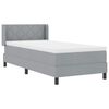 vidaXL Lit &agrave; ressorts avec matelas Gris clair 190 x 90 cm Polyester