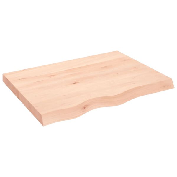 vidaXL Comptoir de salle de bain 80x60x(2-6) cm bois massif non trait&eacute;