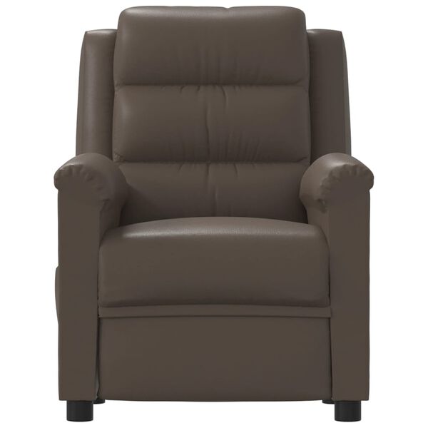 vidaXL Fauteuil inclinable Gris Similicuir