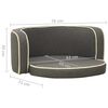 vidaXL Canap&eacute; pliable pour chien Gris 76x71x30 cm Coussin lavable