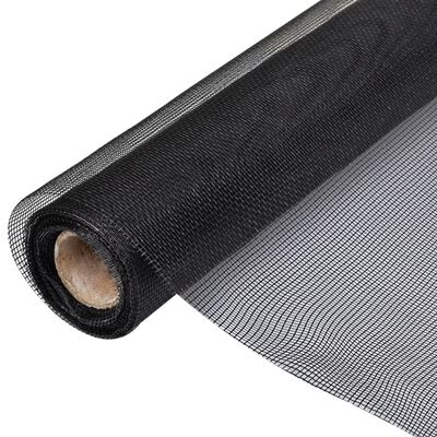 vidaXL Moustiquaire fibre de verre 100x1000 cm noir