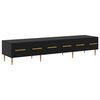 vidaXL Meuble TV 150 x 36 x 30 cm Ch&ecirc;ne noir Bois d'ing&eacute;nierie