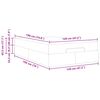 vidaXL Cadre de lit avec matelas avec matelas 2 pcs Taupe tissu