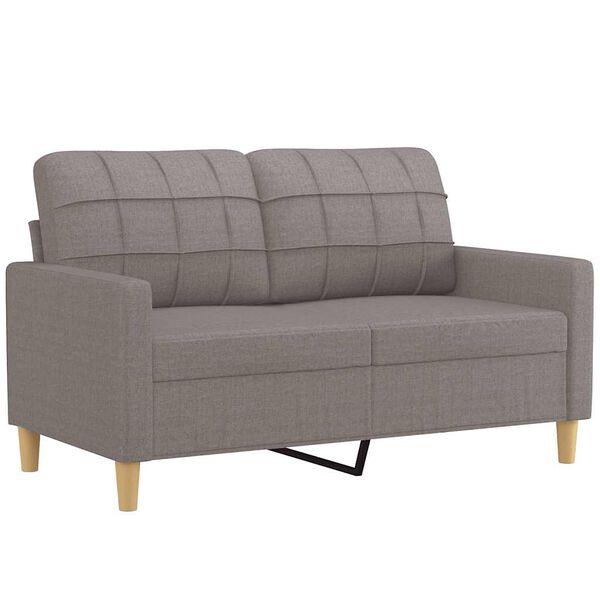 vidaXL Canap&eacute; &agrave; 2 places Taupe 120 cm Tissu