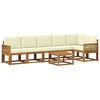 vidaXL Ensemble de canap&eacute;s d'ext&eacute;rieur 7 pc 6 place Naturel et Cr&egrave;me