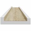 vidaXL &Eacute;tag&egrave;res murales 4 pcs blanc et ch&ecirc;ne sonoma 115x9x3 cm