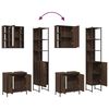 vidaXL Ensemble d'armoires de salle de bain 3 pcs ch&ecirc;ne marron
