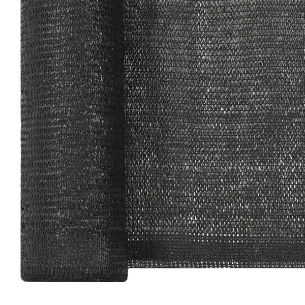 vidaXL Filet brise-vue PEHD 1 x 10 m Noir