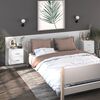 vidaXL Table de chevet murale Blanc
