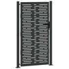 vidaXL Porte de Jardin Noir 85 x 180 cm Acier enduit de poudre