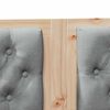 vidaXL T&ecirc;te de lit Marron et gris clair 200 cm Bois massif en pin