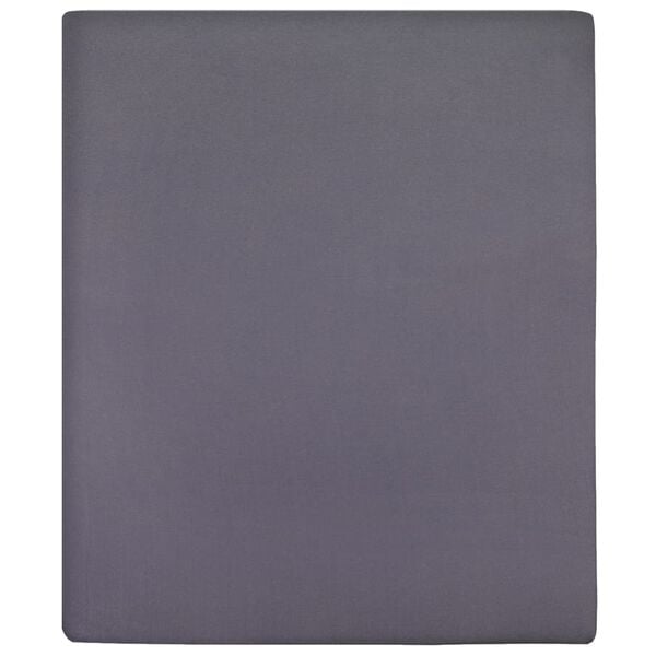 vidaXL Draps-housses Jersey 2 pcs Anthracite 90x200 cm Coton