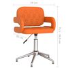 vidaXL Chaises pivotantes &agrave; manger lot de 2 orange similicuir