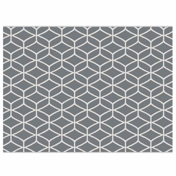 vidaXL Tapis d'ext&eacute;rieur ARAKIL Gris et blanc 300 x 400 cm PP