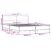 vidaXL Cadre de lit sans matelas sonoma gris 140x200 cm