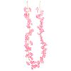 vidaXL Guirlandes de fleurs 6 pcs rose fonc&eacute; 180 cm