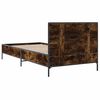 vidaXL Cadre de lit sans matelas ch&ecirc;ne fum&eacute; 90x200 cm