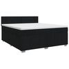 vidaXL Lit boxspring avec matelas Noir 180 x 200 cm Tissu