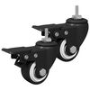 vidaXL Roulettes 2 pcs Noir M6 x 37 mm Fer et nylon
