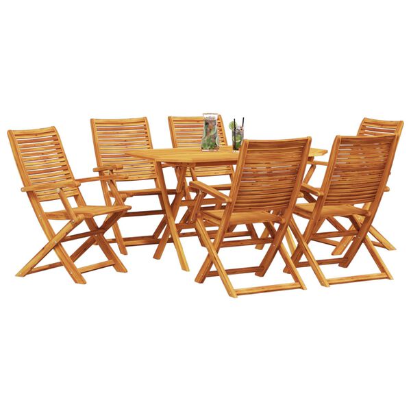 vidaXL Ensemble de salle à manger pour jardin 7 pcs Marron