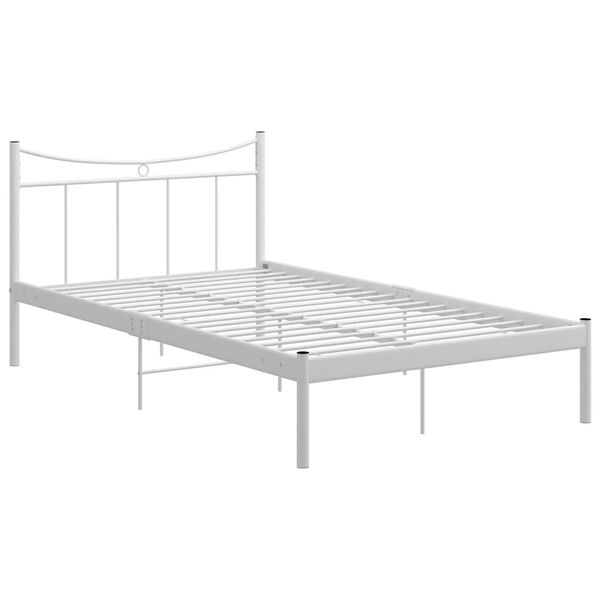 vidaXL Cadre de lit sans matelas blanc métal 120x200 cm